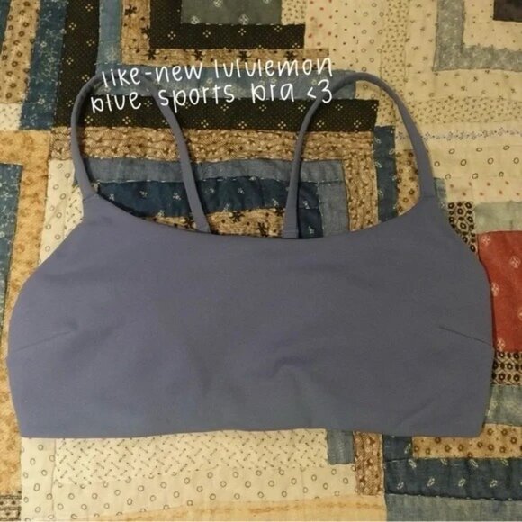 Lululemon Blue Sports Bra – Size 8 | Racerback, Removable Pads, Like New - Picture 1 of 3
